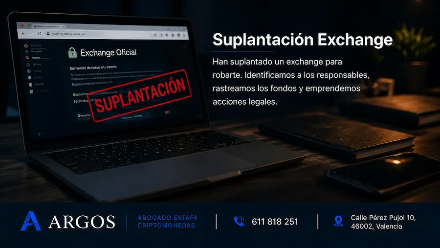 abogado criptomonedas estafa suplantación exchange