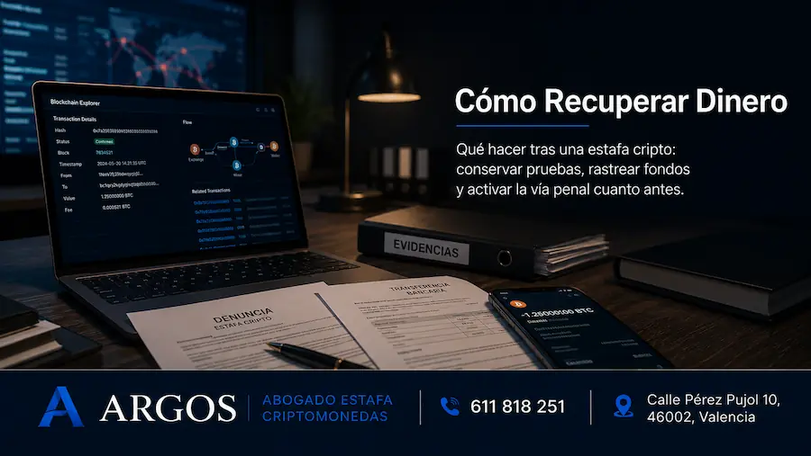 trabajamos para recuperar el dinero estafado en criptomonedas